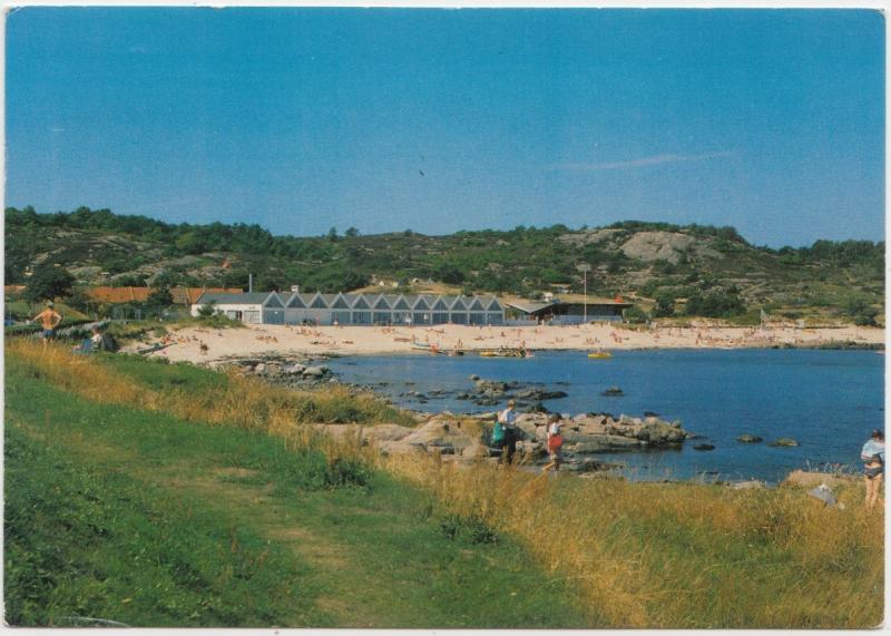 BORNHOLM, Sandvig Strand, Ostersobadet, Denmark, 1991 used Postcard