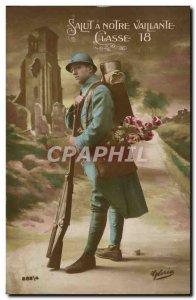 Old Postcard Fancy Man Army Soldier Hairy