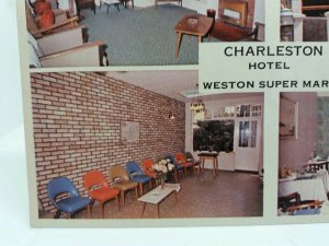 Charleston Hotel Madeira Road Weston Super Mare Somerset Vintage Postcard 1970s