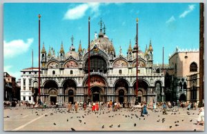 Venezia Venice Italy 1960s Postcard St Marco Basilica