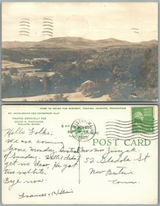 MT.SADDLEBACK & DAVENPORT FLAT ME 1945 VINTAGE REAL PHOTO POSTCARD RPPC