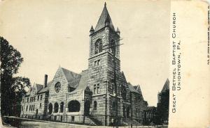 Vintage Postcard Great Bethel Baptist Church Uniontown PA Fayette County