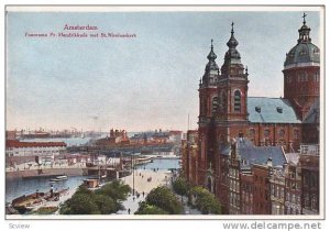 Amsterdam , Netherlands , Panorama Pr. Hendrikkade met St. Nicolaaskerk, 00-10s