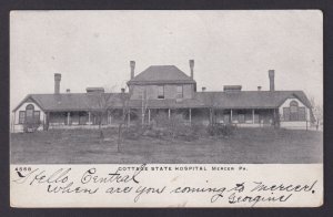 Postcard, United States, Mercer PA, Cottage State Hospital