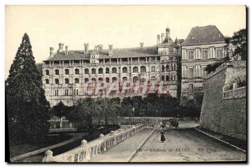 Old Postcard Blois Chateau