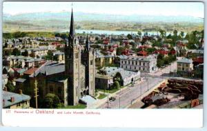 OAKLAND, California  CA   Panorama View & LAKE MERRITT  ca1910s Weidner Postcard