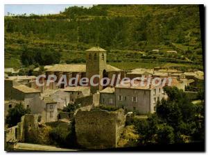 Postcard Old Corbieres Lagrasse Aude Ramparts and Roche Galiere