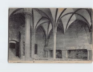 Postcard Les Grandes Cheminees Abbaye Salle des Hotes Mont St. Michel France