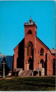 ST IGNATIUS, MT Montana    2 POSTCARDS of MISSION Interior & Exterior c1950s