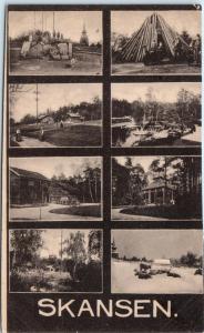 SKANSEN, Sweden   MULTIVIEW 8 VIEWS   c1910s   Postcard