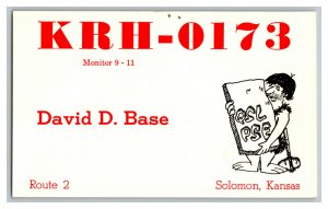 Postcard QSL Radio Card From Solomon Kansas KRH-0173 