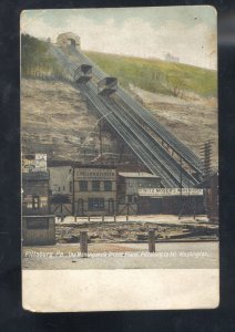 PITTSBURGH PENNSYLVANIA PA. THE MONONGAHELA INCLINE PLANE 1906 VINTAGE POSTCARD