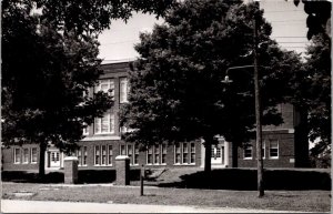 Real Photo Postcard Grade School in Sutherland, Iowa