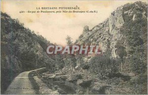 Old Postcard The scenic gorge Poulancre 4201 brittany near wall of Brittany (...