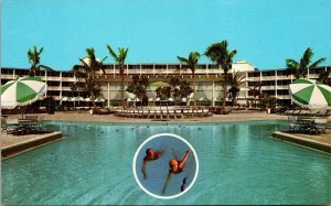 Pool View Grand Bahama Island British Bahamas Vintage Postcard Holiday Inn