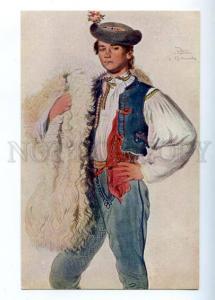 161108 RED CROSS 1938 boy from Silesia by Josef MANES postcard