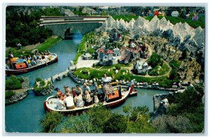 1960 Storybook Land Canal Boats Miniature Pinocchio Village Fantasyland Postcard