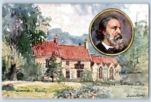 England Postcard Homes of Literary Men Somersby Rectory c1910 Oilette Tuck