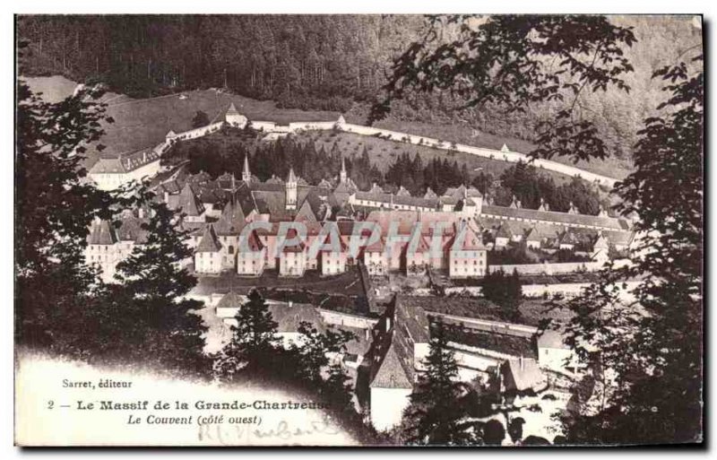 Old Postcard Le Massif de La Grande Chartreuse Convent