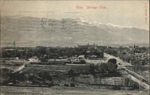 Colorado Springs CO Birdseye View 1907 Used Postcard