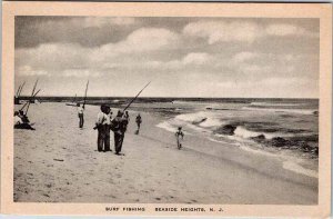 Postcard BEACH SCENE Seaside Heights New Jersey NJ AN2700