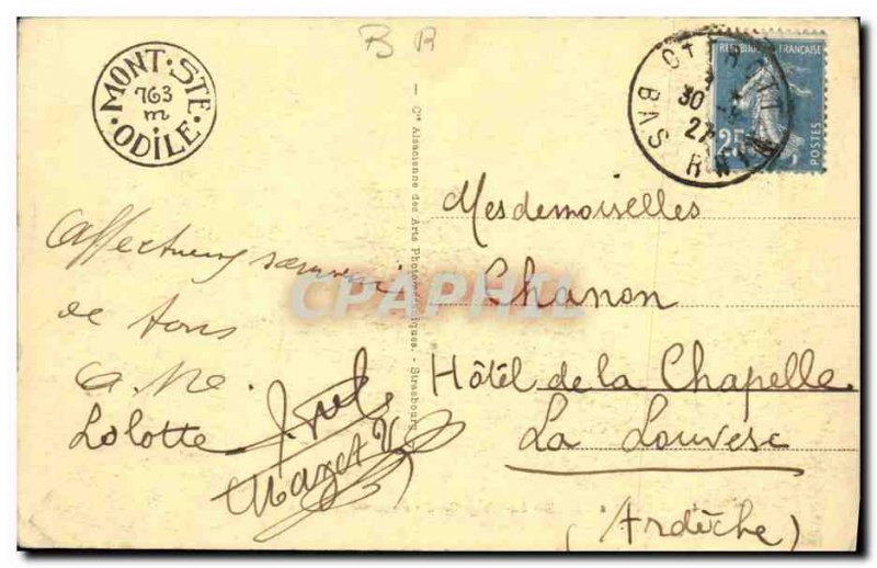 Old Postcard Mont Sainte Odile Convent The Chapel