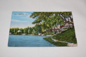 Clear Lake Near Angola Indiana - 9 Postcard E. C. Kropp Co., Milwaukee 12076N