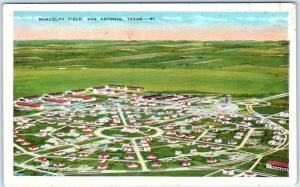 SAN ANTONIO, Texas  TX   Aerial View  RANDOLPH FIELD  ca 1920s  Postcard