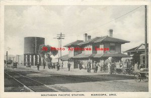 AZ, Maricopa, Arizona, Southern Pacific Railroad Depot, 1921 PM, Albertype