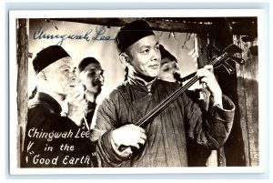 Chingwah Lee IN The Good Earth Signed Real Photo RPPC Postcard (DC6)