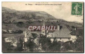 Old Postcard Theys Mongoye hill and five loans