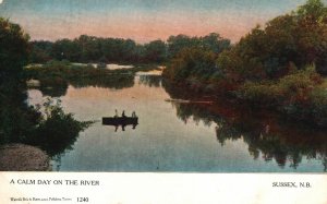 Vintage Postcard 1905 A Calm Day on The River Sussex N.B. New Brunswick Canada