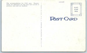 WADSWORTH, Kansas KS   VETERANS FACILITY Theatre, Library c1940s Linen  Postcard