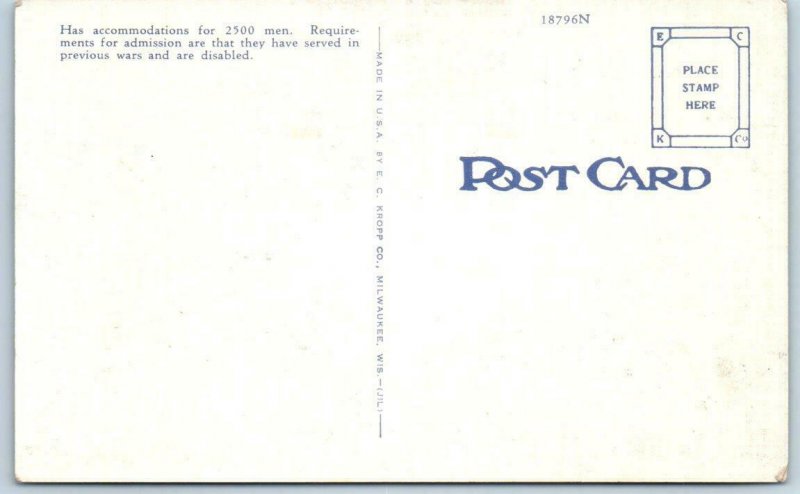 WADSWORTH, Kansas KS   VETERANS FACILITY Theatre, Library c1940s Linen  Postcard