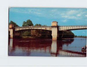 Postcard Yazoo River Bridge, Yazoo City, Mississippi