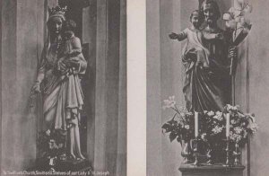 Southsea Saint Joseph Holy Mary Statue Sculpture Swithuns Church Old Postcard