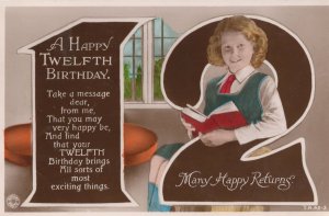 Twelfth 12th Birthday WW2 Norfolk Greetings Book Real Photo Postcard