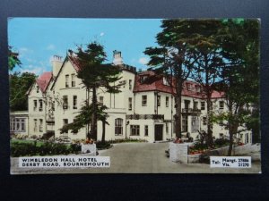 Dorset Bournemouth WIMBLEDON HALL HOTEL Derby Road c1960s RP Postcard