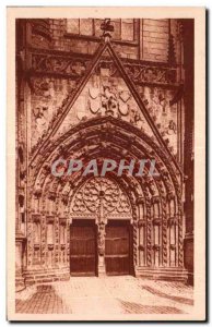 Old Postcard The Cathedral Quimper Western Gate