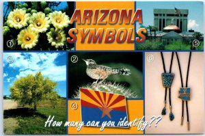 Postcard - Arizona Symbols, How many can you identify?? - Arizona