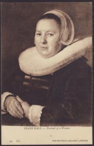 Portrait of a Woman,Frans Hals,Painting Postcard