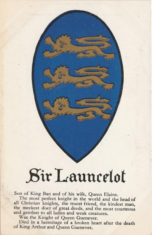 Sir Launcelot Most perfect Knight - Souvenir from Tintagel Castle England - UDB