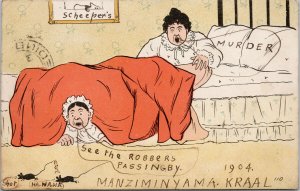 Comic People in Bed Mice Mouse Millar & Lang c1904 Postcard E91