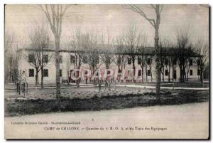 Old Postcard Grand Army Mourmelon CAMP Chalons Quarter B 6 O and A Train Crews