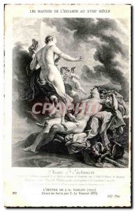 Old Postcard The Master Of The XVIII Century Print At The Work From J B Vanlo...