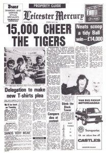 Leicester Tigers vs Northampton Rugby Rare Newspaper Ephemera