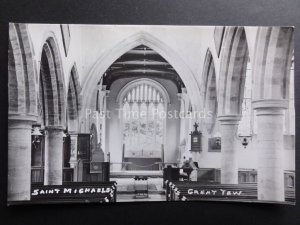 Oxfordshire: Great Tew, Interior St. Michaels Church - Old RP Postcard