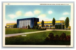 Vintage 1933 Postcard Administration Building Grounds the Chicago World's Fair