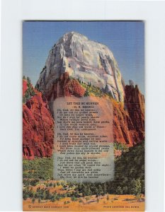 Postcard Let This Be Heaven Great White Throne Zion National Park Utah USA