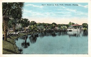 Band Stand In Eola Park Assembly Orlando Florida E. C. Kropp Vintage Postcard